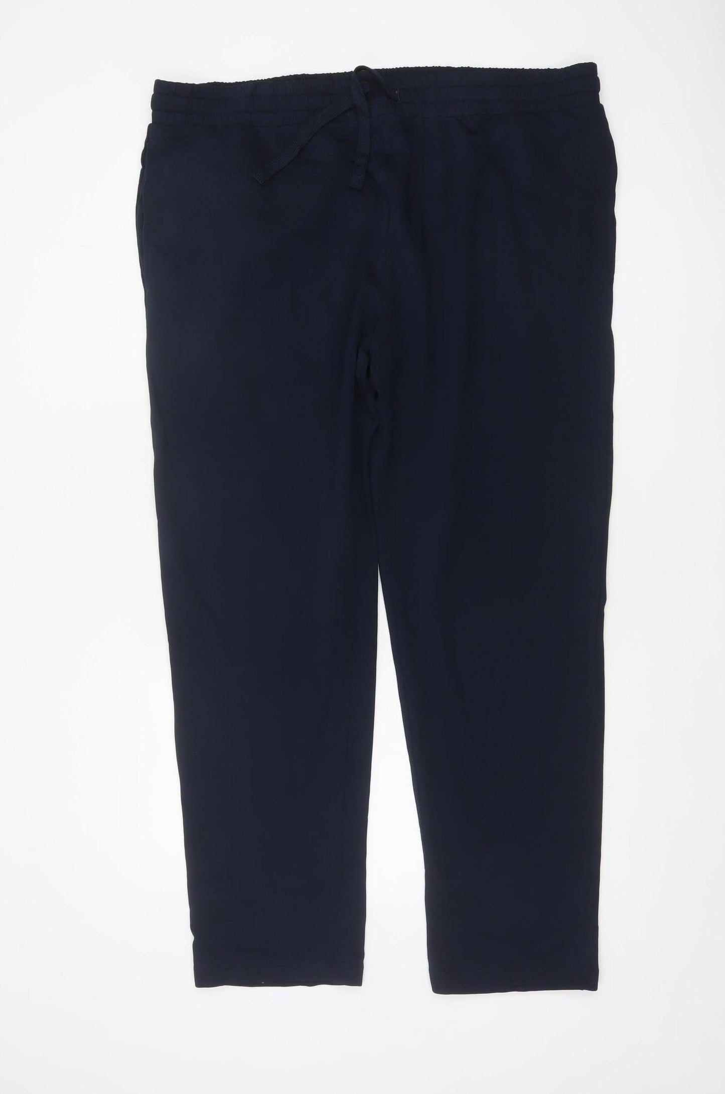 Marks and Spencer Men's Navy 2XL Regular Jogger Trousers Drawstring