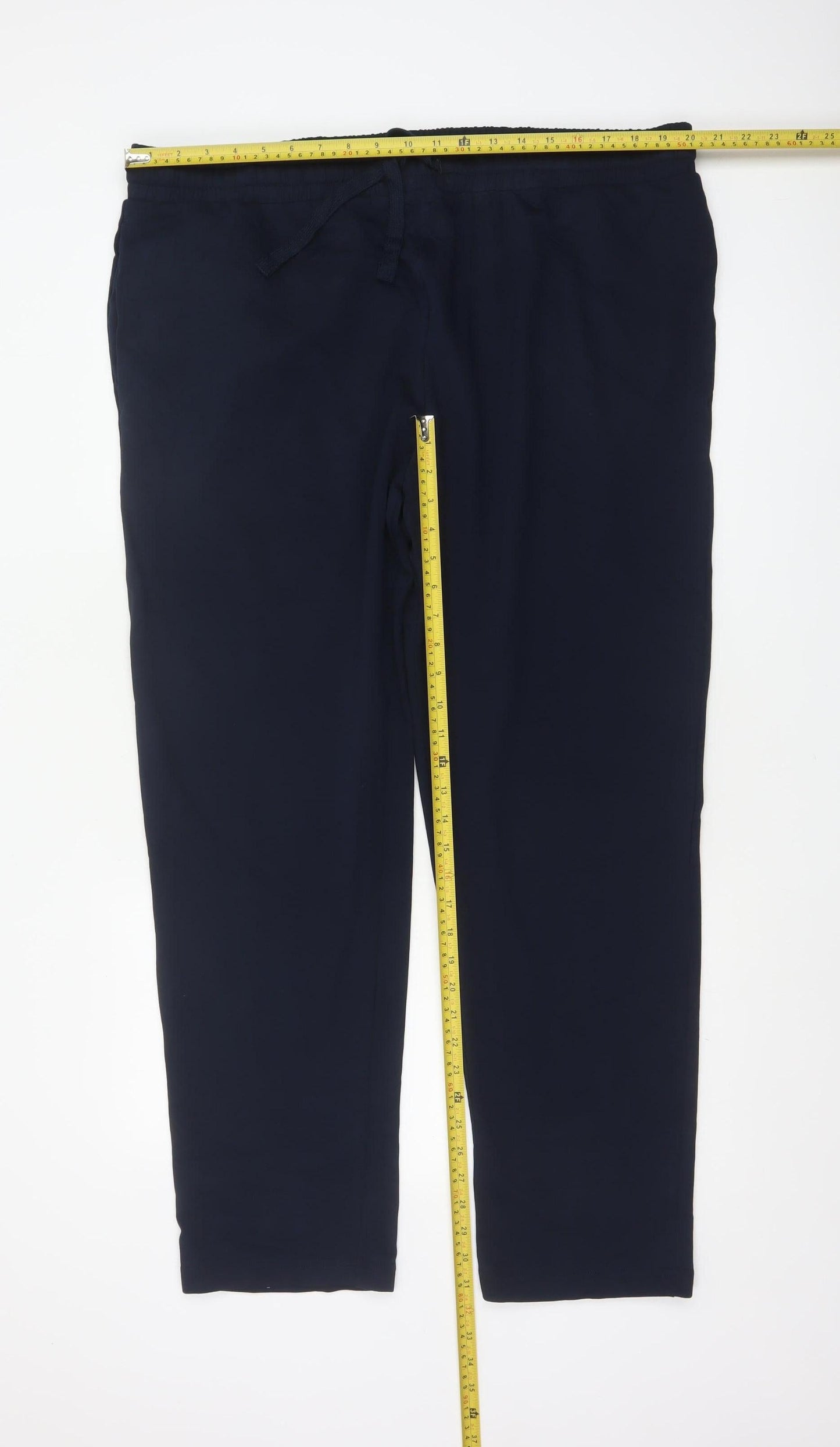 Marks and Spencer Men's Navy 2XL Regular Jogger Trousers Drawstring