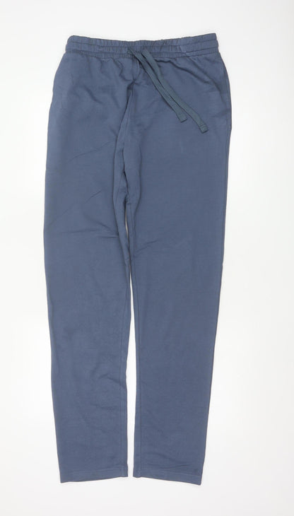 M&S Men’s Blue M Regular Fit Drawstring Jersey Jogger Trousers