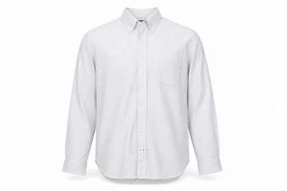 Hitman Bros Men White Striped Button Down Long Sleeve Shirt XL