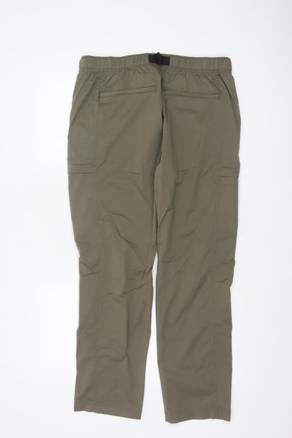 Marks & Spencer Men Green 36/29 Cargo Trousers Elastic Waist
