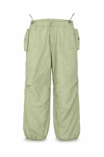 Marks & Spencer Girls Green 9-10 Years Cargo Trousers Cotton