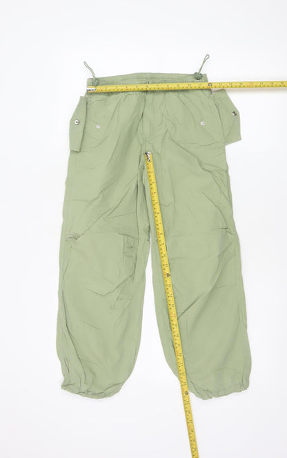 Marks and Spencer Girls Green 9-10 Years Cargo Trousers Cotton