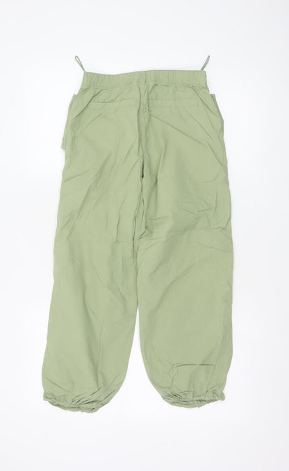 Marks and Spencer Girls Green 9-10 Years Cargo Trousers Cotton