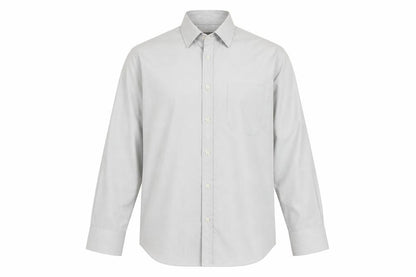 Marks & Spencer Men Grey 14.5 Regular Fit Long Sleeve Shirt 37in
