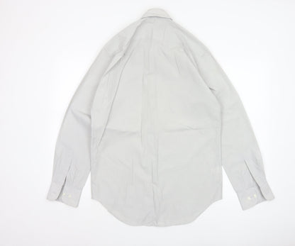 Marks and Spencer Men Grey 14.5 Regular Fit Long Sleeve Shirt 37in