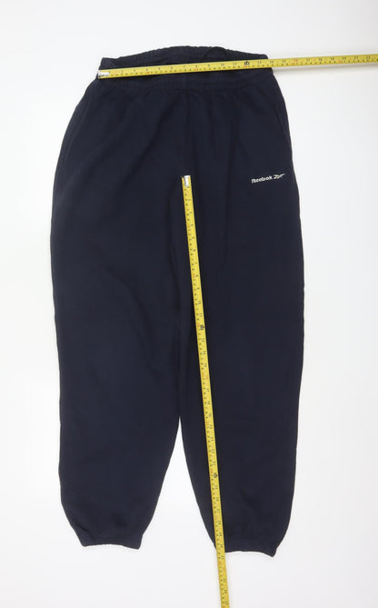 Reebok Men’s Navy Blue L Essential Logo Fleece Jogger Sweatpants