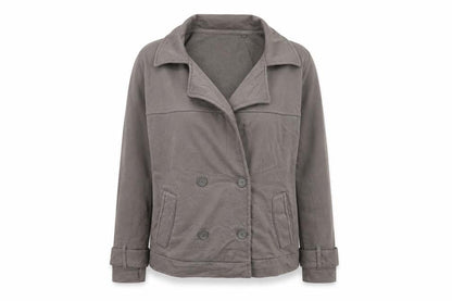 Next Women’s Brown UK 16 Military Button Jacket Drawstring Hem