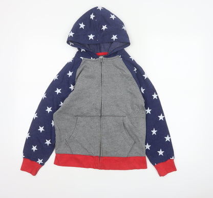 Old Navy Boys Multicoloured 8 Years Full Zip Star Hoodie Pockets