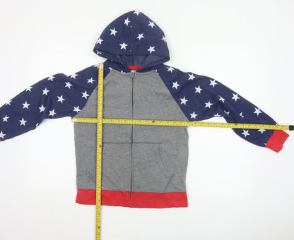 Old Navy Boys Multicoloured 8 Years Full Zip Star Hoodie Pockets
