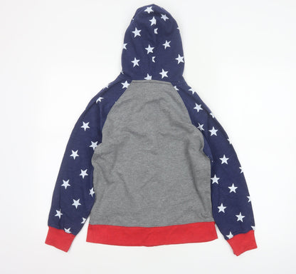 Old Navy Boys Multicoloured 8 Years Full Zip Star Hoodie Pockets