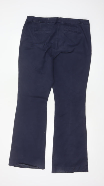 Boden Women’s Blue UK 16 Bootcut Stretch Smart Trousers