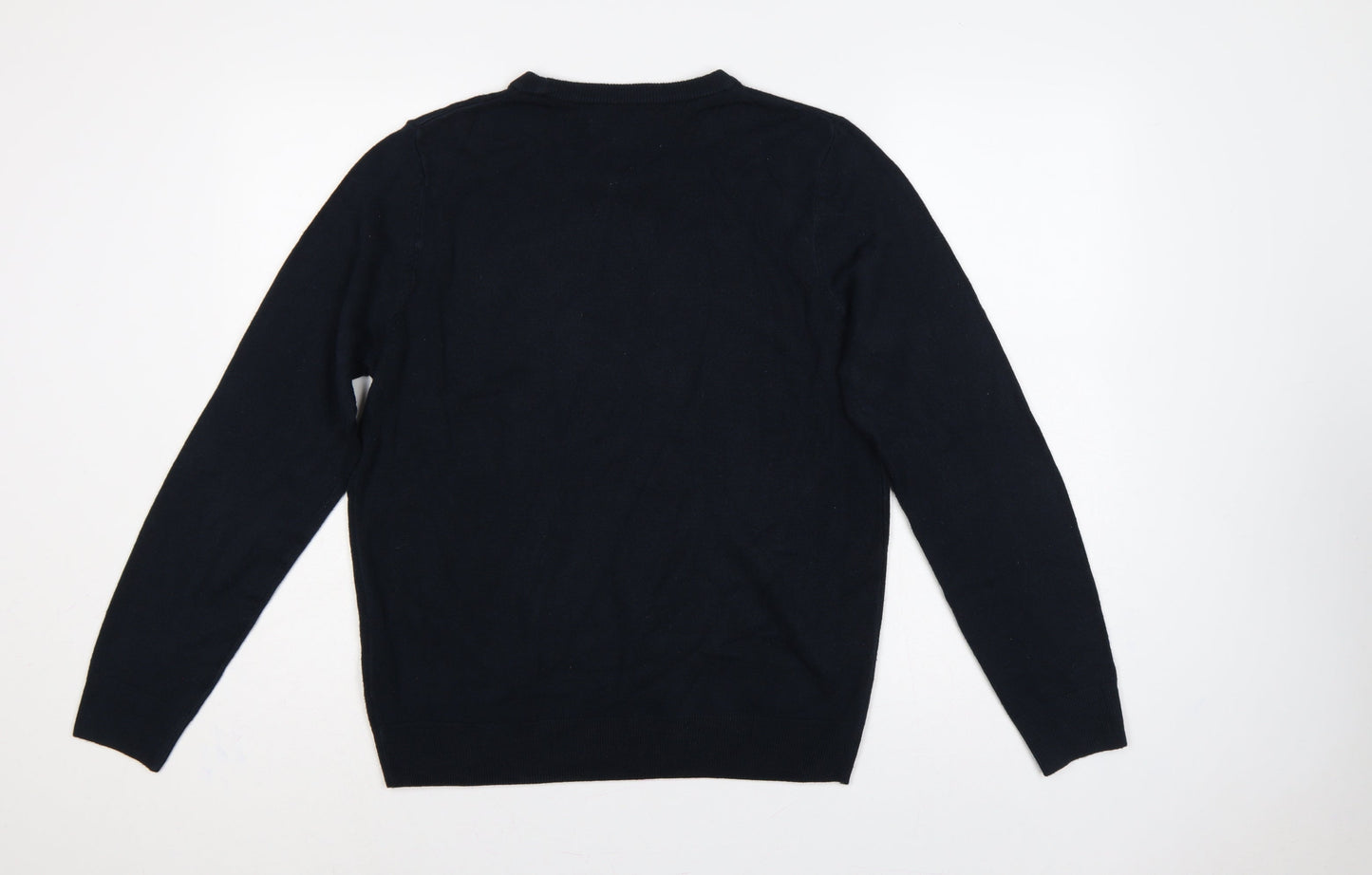 Marks and Spencer Men's Navy M Cashmilon Crew Neck Pullover Jumper