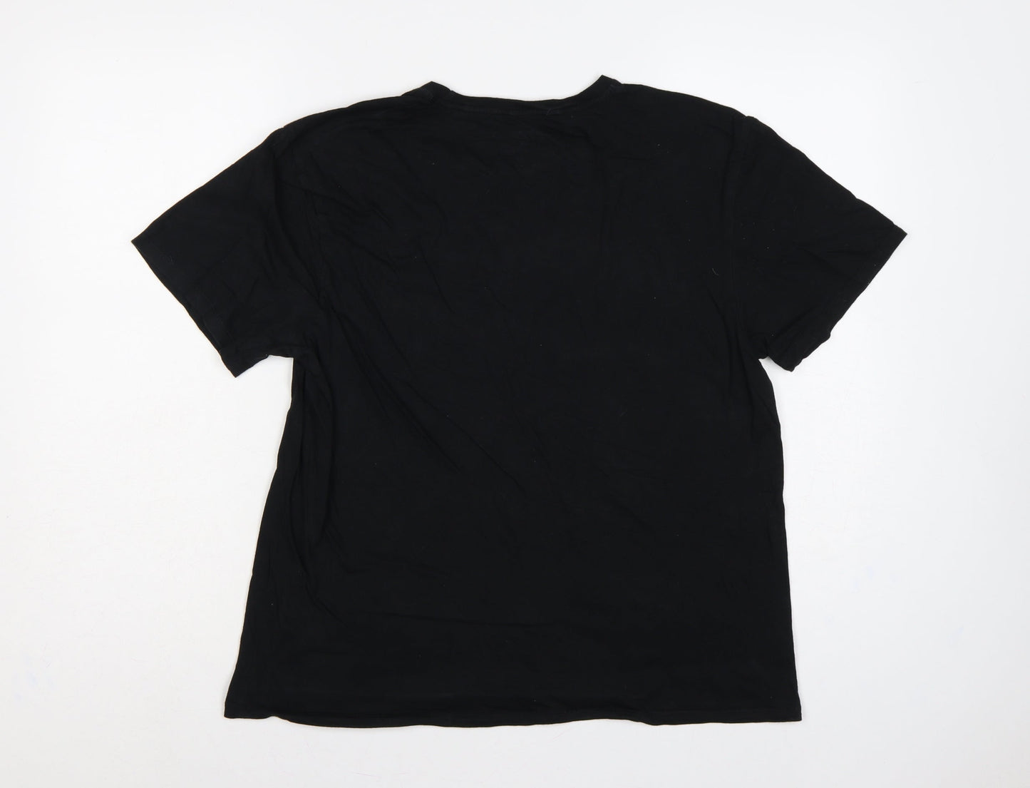 Champion Women’s Black L Basic Cotton Crew Neck Logo T-Shirt