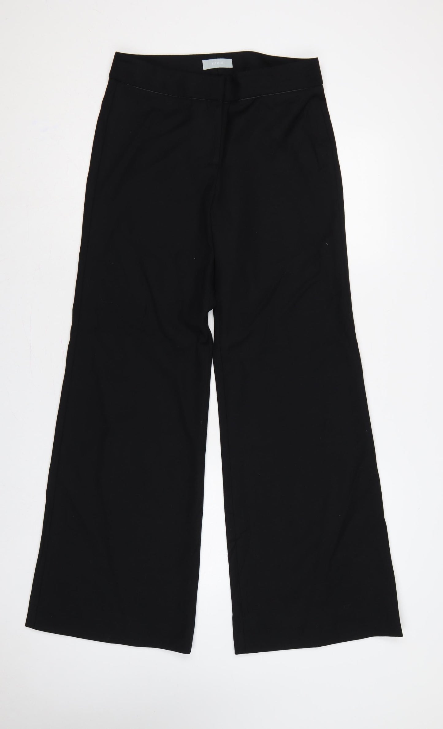 Farhi Women’s Black UK 10 Wide-Leg Wool Tailored Dress Trousers