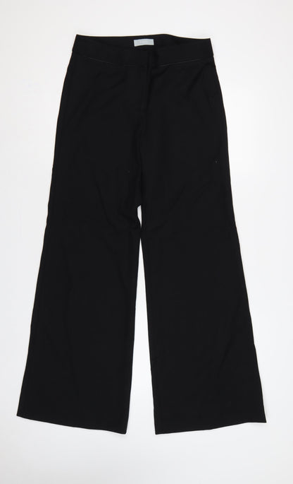 Farhi Women’s Black UK 10 Wide-Leg Wool Tailored Dress Trousers