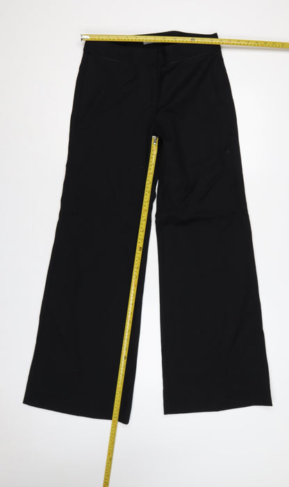 Farhi Women’s Black UK 10 Wide-Leg Wool Tailored Dress Trousers