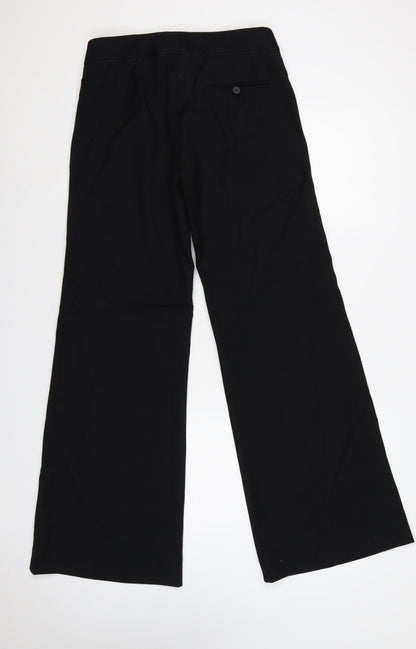 Farhi Women’s Black UK 10 Wide-Leg Wool Tailored Dress Trousers