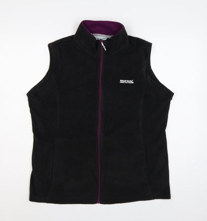 Regatta Women's Black UK 18 Fleece Bodywarmer Waistcoat Full Zip