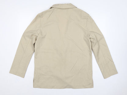 ASOS Women Beige UK 12 Single-Breasted Tailored Blazer Jacket