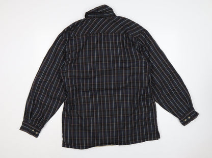 Champion Sherborne Men's Blue Check Lined Long Sleeve Button-Up Shirt M