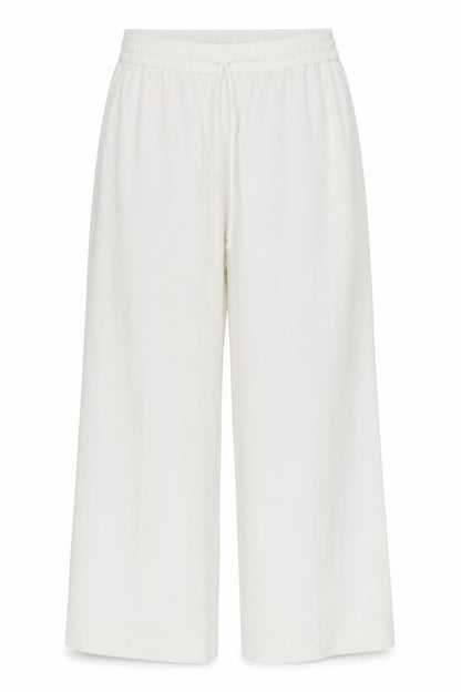 Marks & Spencer Women Ivory UK 10 Wide-Leg Drawstring Trousers