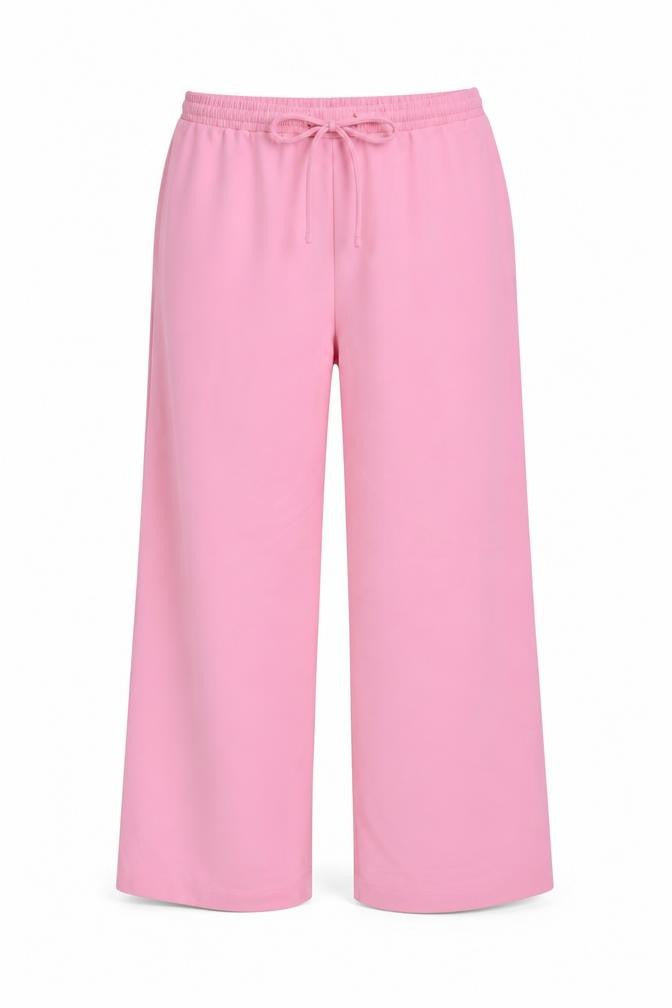 Marks and Spencer Women's Pink UK 12 Wide-Leg Drawstring Trousers