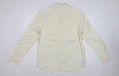 Marks and Spencer Men’s Ivory L Regular Cotton Button-Down Shirt