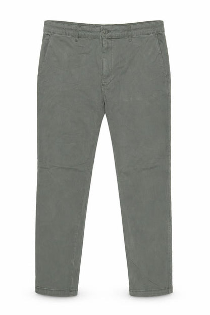 Marks & Spencer Men's Green 44/31 Chino Trousers Straight Cotton Stretch