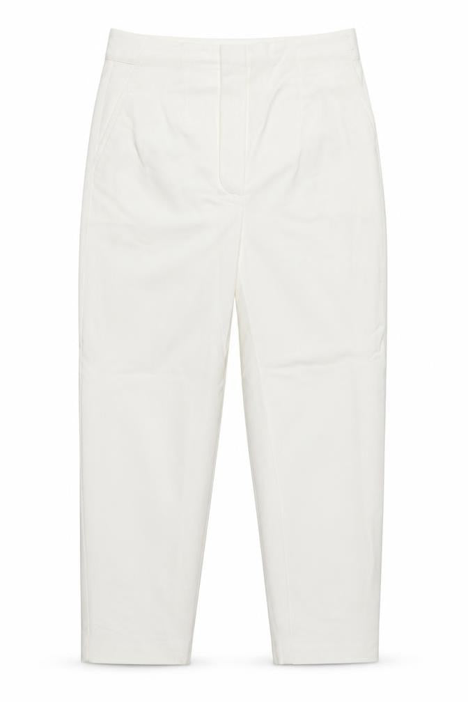 Marks & Spencer Women Ivory UK 6 Short Tapered Trousers