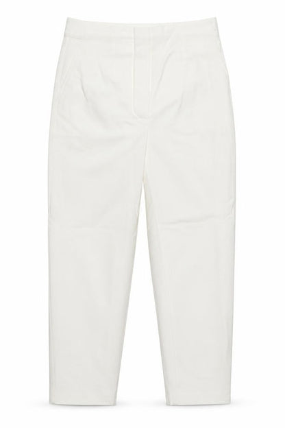 Marks & Spencer Women Ivory UK 6 Short Tapered Trousers