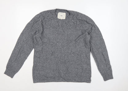 Folk Men's Grey XL Crew Neck Organic Cotton Knit Pullover Jumper