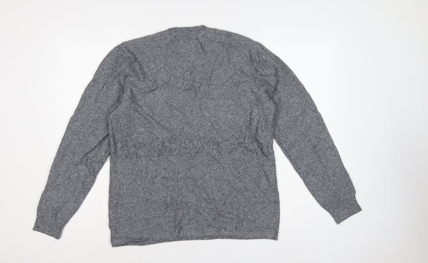 Folk Men's Grey XL Crew Neck Organic Cotton Knit Pullover Jumper