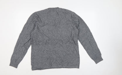 Folk Men's Grey XL Crew Neck Organic Cotton Knit Pullover Jumper