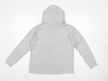 Marks and Spencer Girls Grey 12-13 Years Pullover Hooded Knit Hoodie