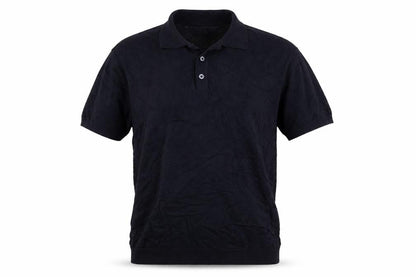 Zara Men’s Black XL Viscose Blend Short Sleeve Knit Polo Shirt