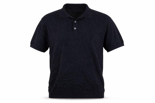 Zara Men’s Black XL Viscose Blend Short Sleeve Knit Polo Shirt