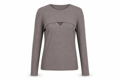 Michelle Keegan Women’s Brown UK 12 Ribbed Cape Layered Jumper
