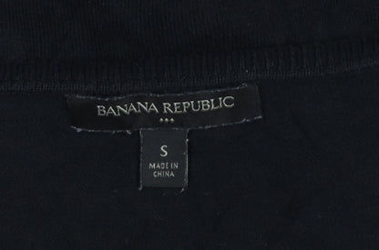 Banana Republic Women Black S V-Neck Button Knit Cardigan