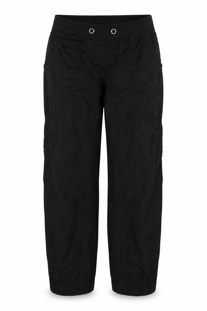 H&M Sport Women’s Black UK 14 Cotton Cargo Trousers Elastic Waist