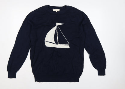 Frederik Andersson Copenhagen Men’s Navy L Sailboat Knit Jumper