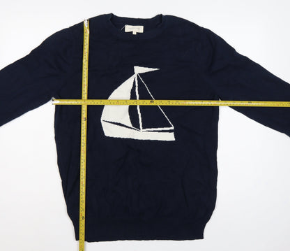 Frederik Andersson Copenhagen Men’s Navy L Sailboat Knit Jumper