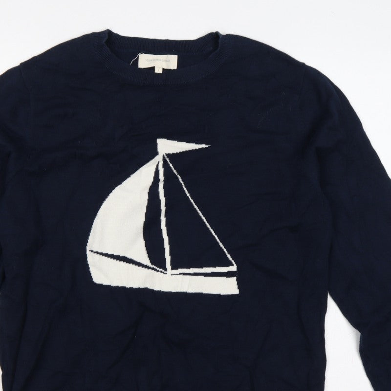 Frederik Andersson Copenhagen Men’s Navy L Sailboat Knit Jumper