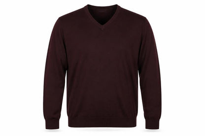 James Pringle Men’s Brown V-Neck Knit Pullover Jumper Size L
