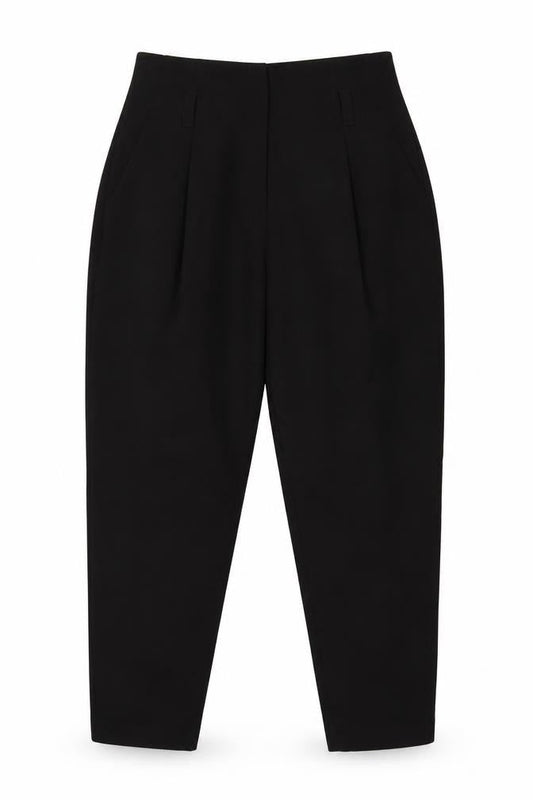 New Look Women Black UK 10 High Rise Tapered Tailored Trousers