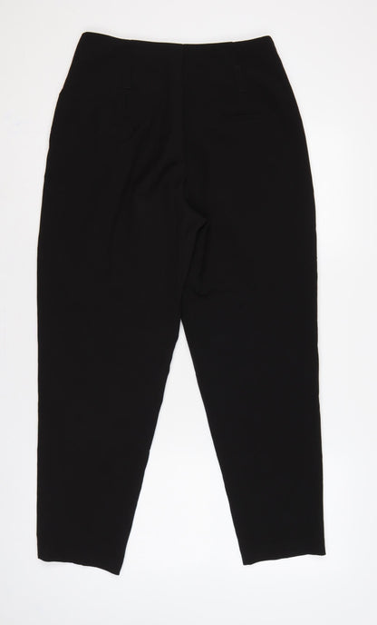 New Look Women Black UK 10 High Rise Tapered Tailored Trousers