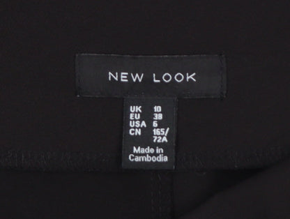 New Look Women Black UK 10 High Rise Tapered Tailored Trousers