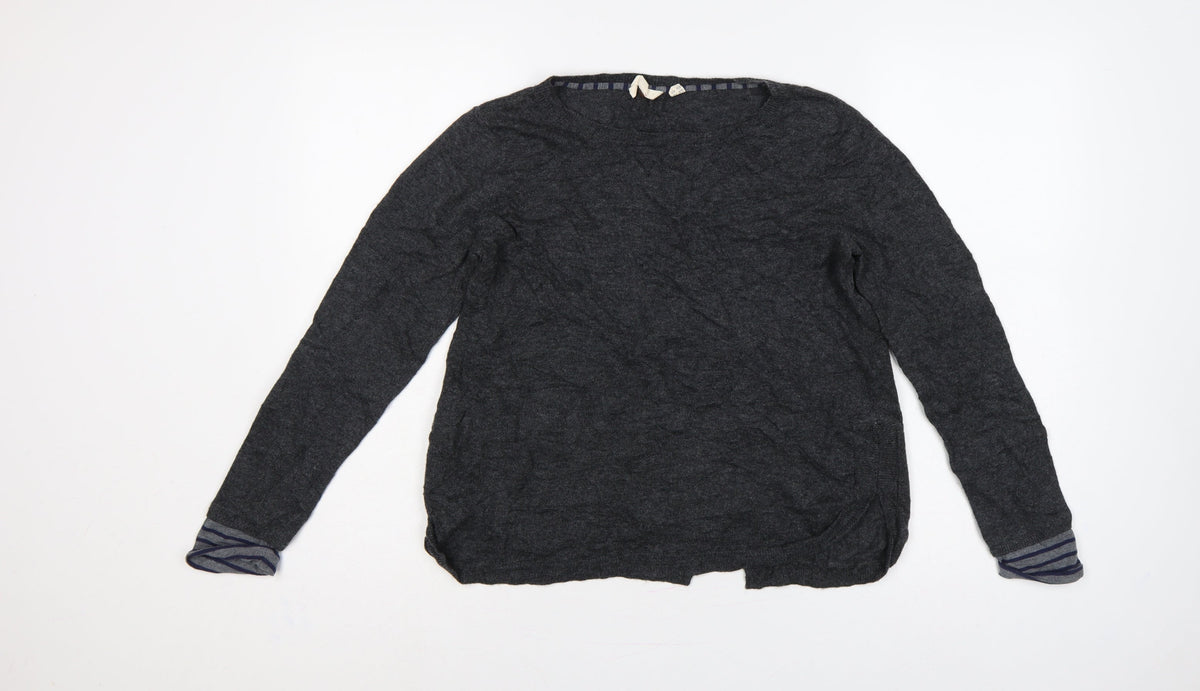 White Stuff Women’s Grey Crew Neck Knit Pullover Jumper UK 12