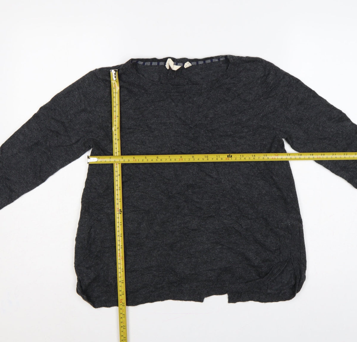White Stuff Women’s Grey Crew Neck Knit Pullover Jumper UK 12