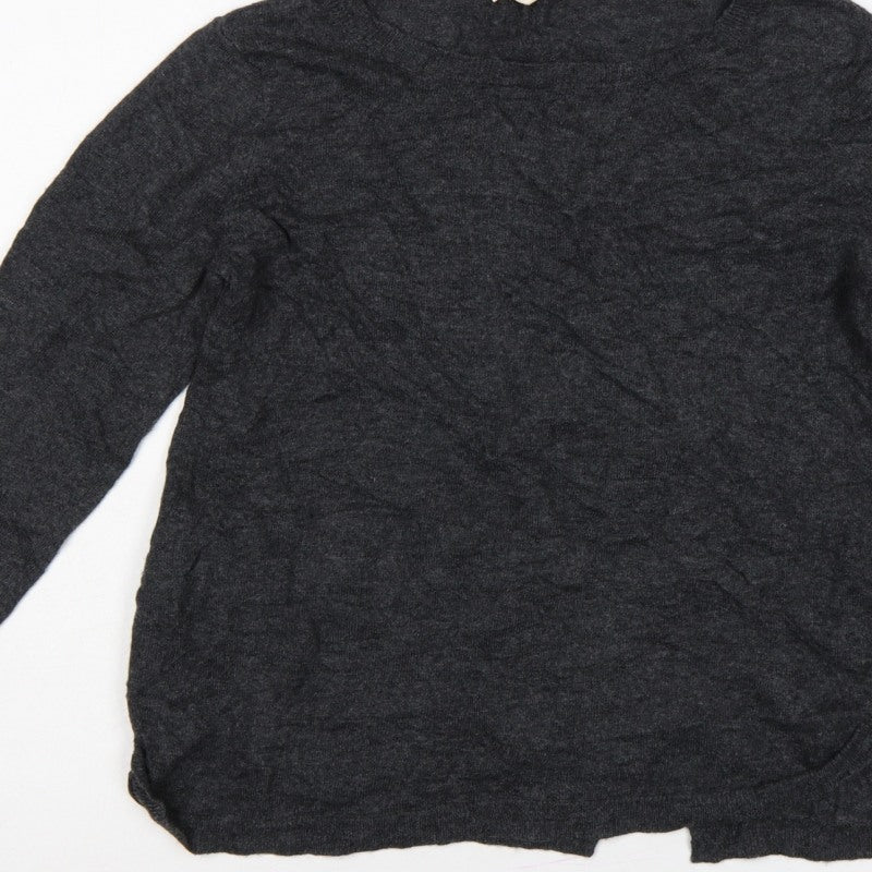 White Stuff Women’s Grey Crew Neck Knit Pullover Jumper UK 12